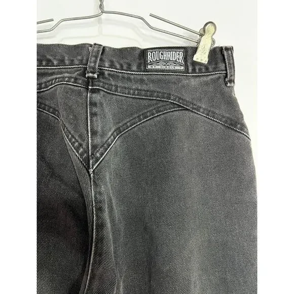 Vintage RoughRider Black wash denim jeans Waist size 26in - Picture 4 of 6